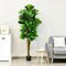 Edge Collections - 71" - Green - Artificial Greenery Fiddle Leaf Fig Tree with Pot - 1 Piece